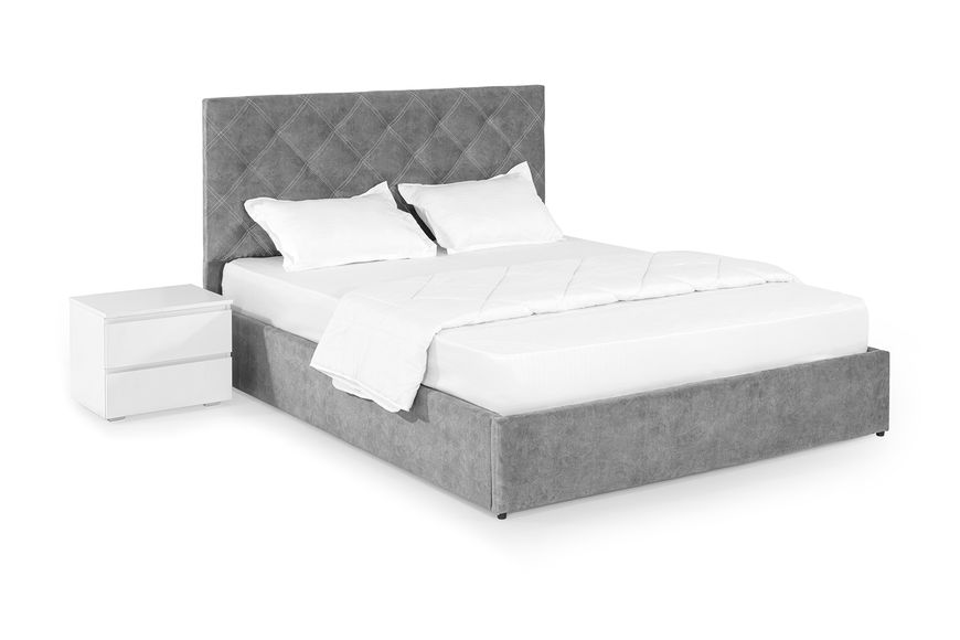 Кровать Барвинок 140х200 (Светло-серый, велюр, без подъемного механизма) IMI brvnk140x200ssb фото