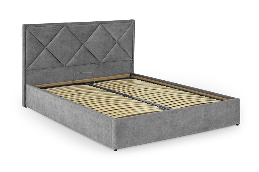 Кровать с матрасом Азалия 160х200 (Светло-серый, велюр, без подъемного механизма) IMI zl-am160x200ssb фото