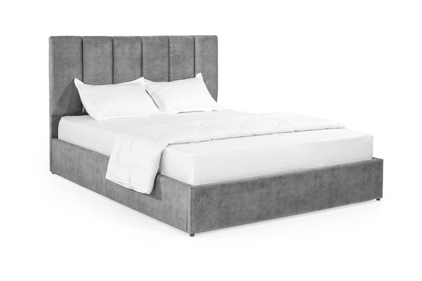 Кровать Лотос 140х200 (Светло-серый, велюр, без подъемного механизма) IMI llts140x200ssb фото